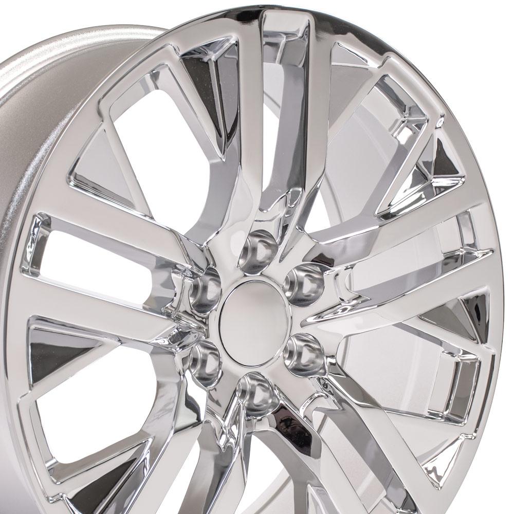 22" Replica Wheel CV38 Fits GMC Sierra 22x9 Chrome Wheel