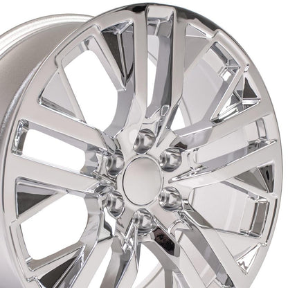 22" Replica Wheel CV38 Fits GMC Sierra 22x9 Chrome Wheel