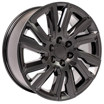 22" Replica Wheel CV39 Fits GMC Sierra 22x9 Satin w/Black Wheel