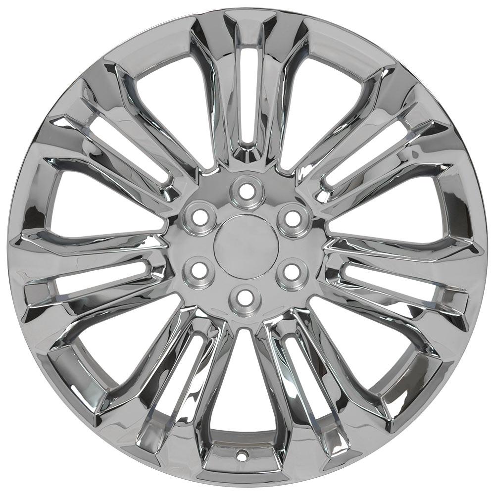 22" Replica Wheel CV43 Fits Chevrolet Silverado 22x9 Chrome Wheel