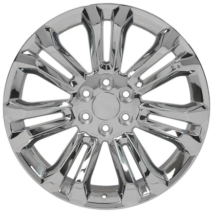 22" Replica Wheel CV43 Fits Chevrolet Silverado 22x9 Chrome Wheel