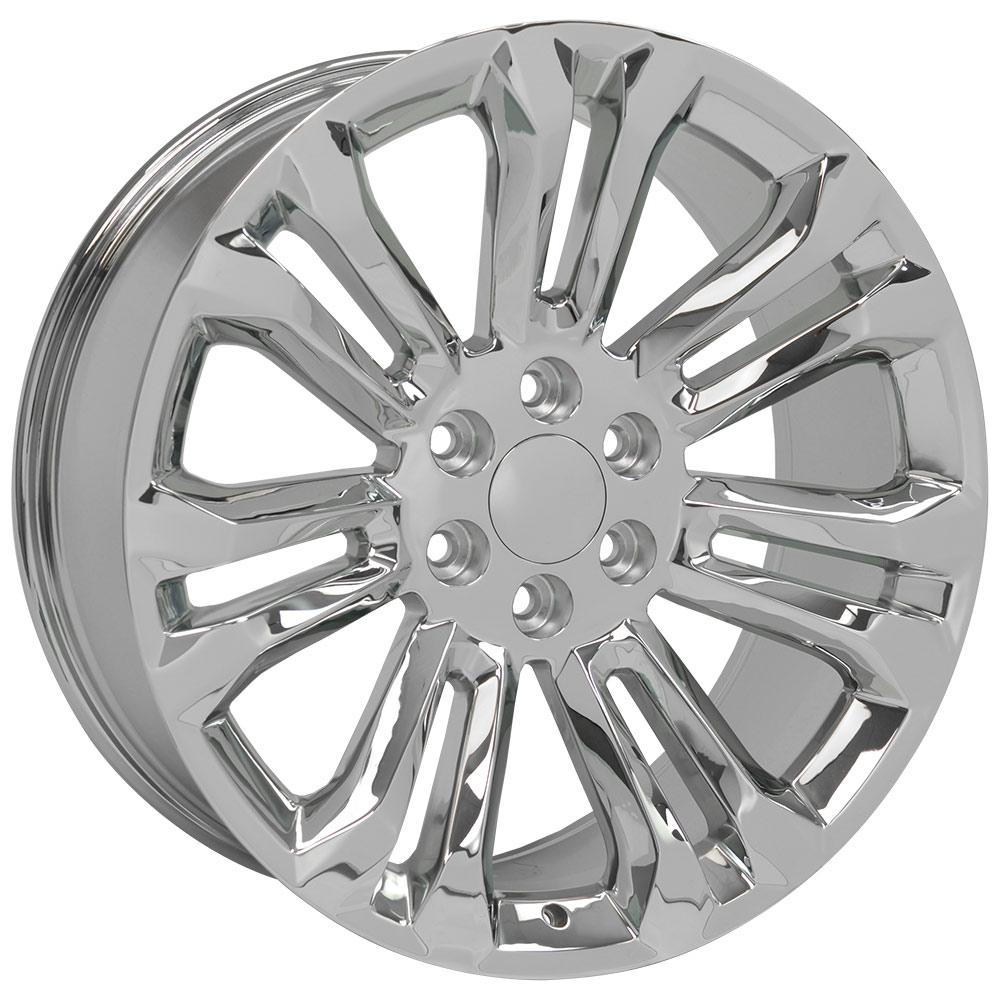 22" Replica Wheel CV43 Fits Chevrolet Silverado 22x9 Chrome Wheel