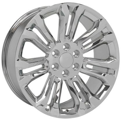 22" Replica Wheel CV43 Fits Chevrolet Silverado 22x9 Chrome Wheel