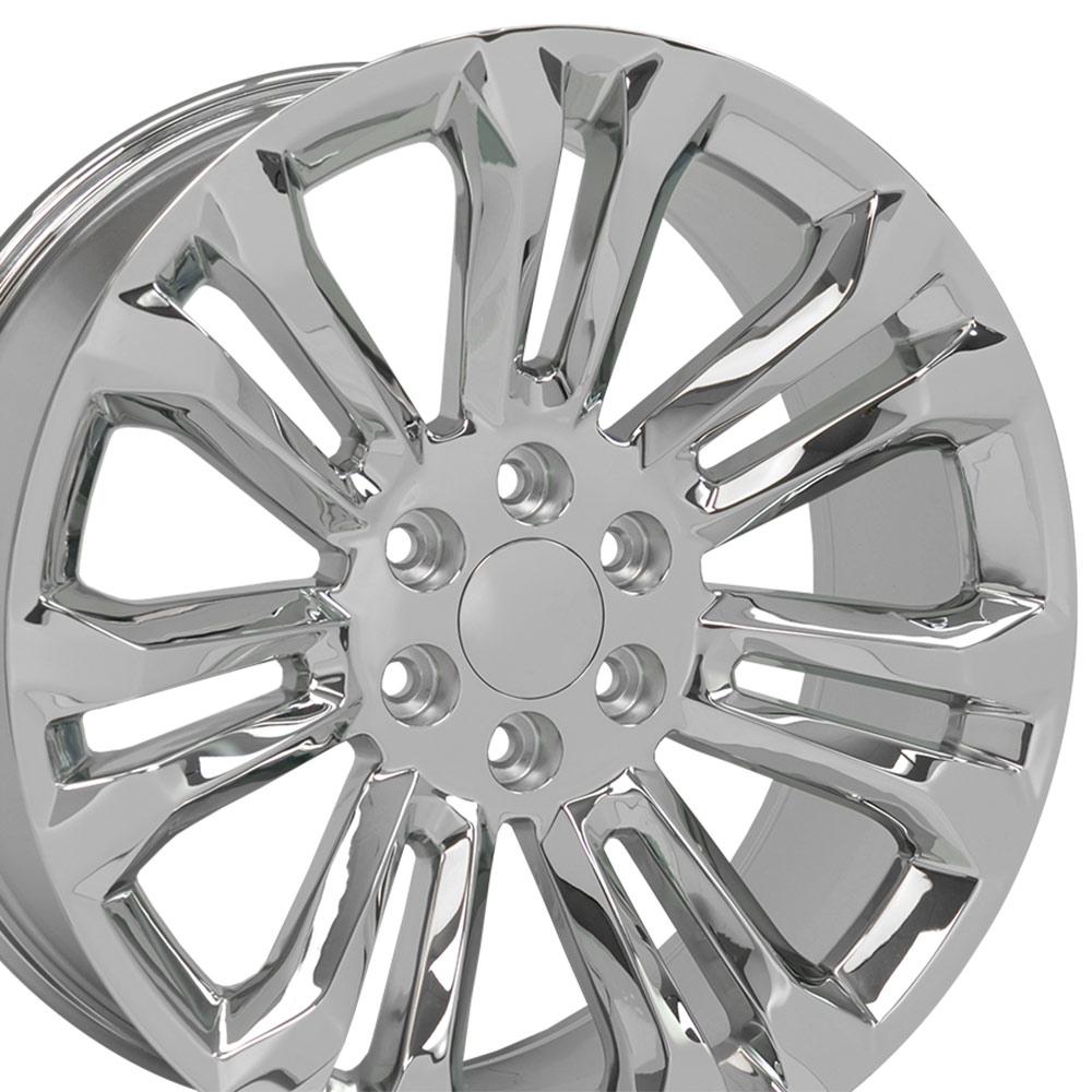 22" Replica Wheel CV43 Fits Chevrolet Silverado 22x9 Chrome Wheel