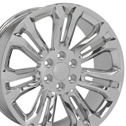 22" Replica Wheel CV43 Fits Chevrolet Silverado 22x9 Chrome Wheel