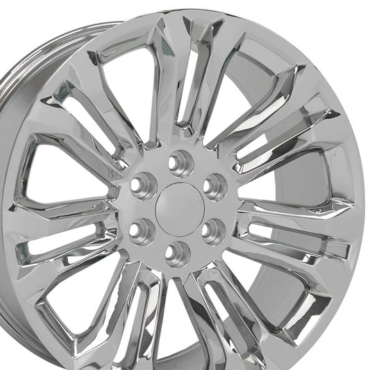 22" Replica Wheel CV43 Fits Chevrolet Silverado 22x9 Chrome Wheel