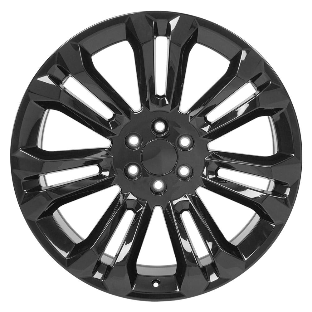 24" Replica Wheel CV43 Fits Chevrolet Silverado 1500 24x10 Gloss Black Wheel