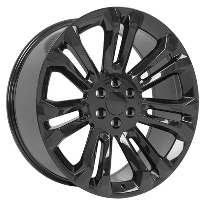 24" Replica Wheel CV43 Fits Chevrolet Silverado 1500 24x10 Gloss Black Wheel