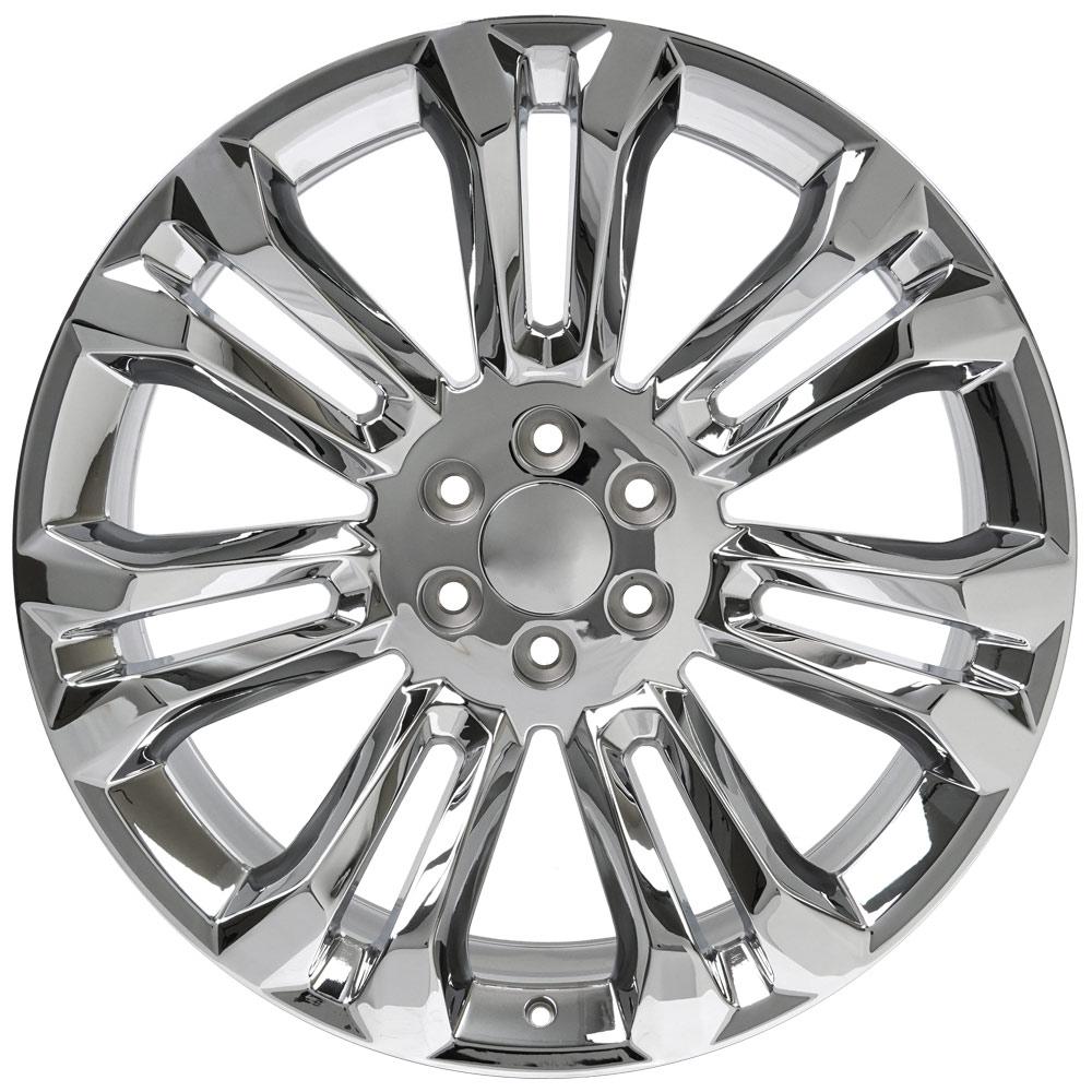 24" Replica Wheel CV43 Fits Chevrolet Silverado 24x10 Chrome Wheel