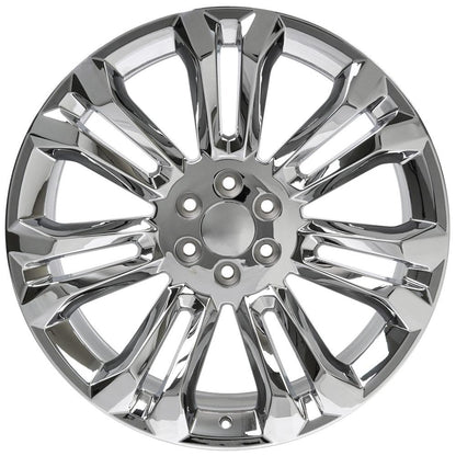 24" Replica Wheel CV43 Fits Chevrolet Silverado 24x10 Chrome Wheel