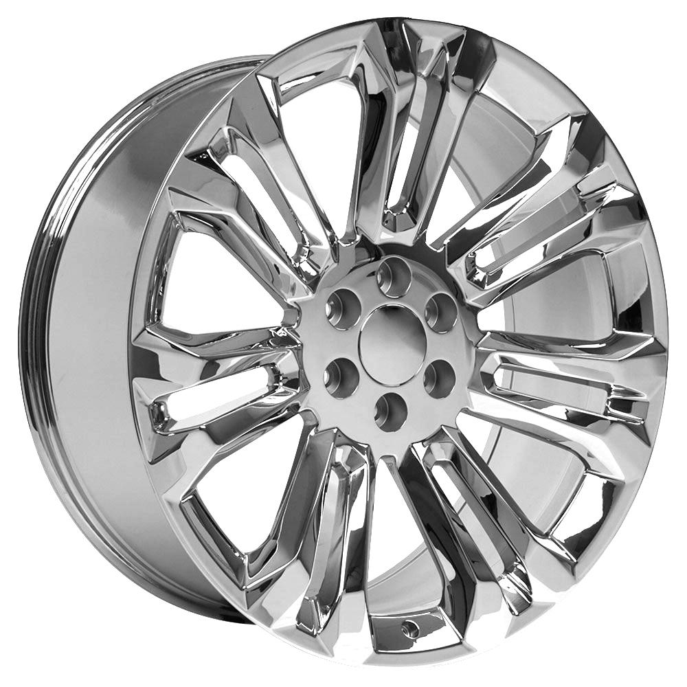 24" Replica Wheel CV43 Fits Chevrolet Silverado 24x10 Chrome Wheel