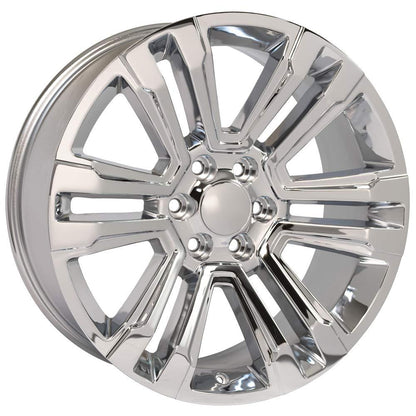 22" Replica Wheel CV44 Fits GMC Yukon 22x9 Chrome Wheel