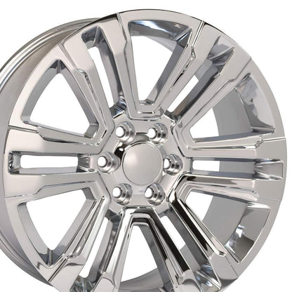 22" Replica Wheel CV44 Fits GMC Yukon 22x9 Chrome Wheel