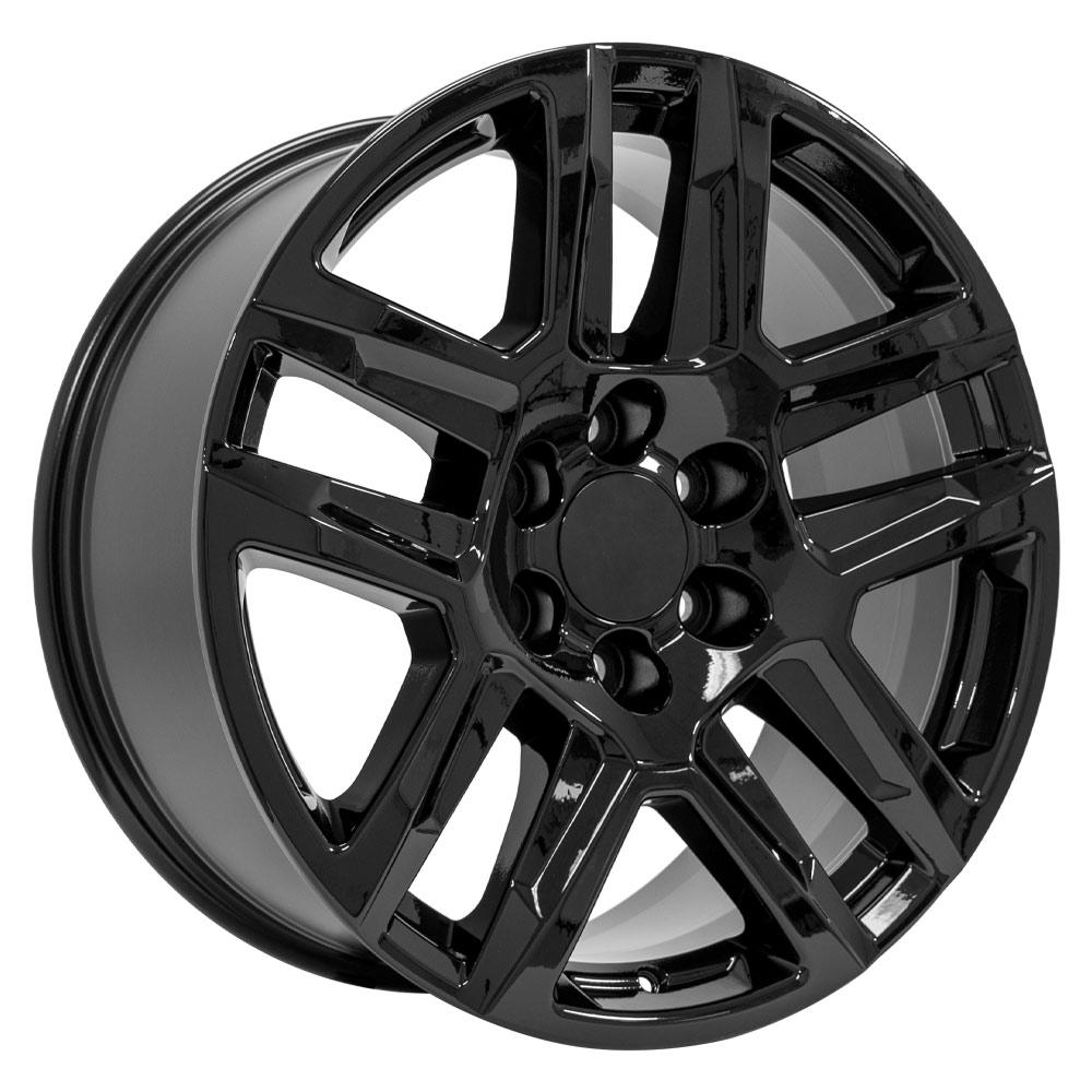 20" Replica Wheel CV63 Fits Chevrolet Silverado 1500 20x9 Gloss Black Wheel