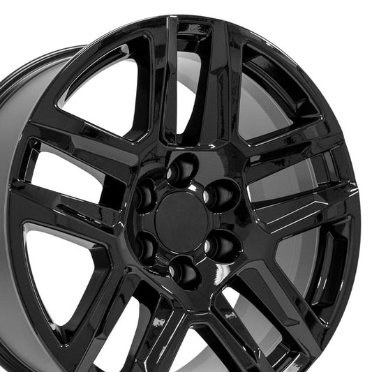 20" Replica Wheel CV63 Fits Chevrolet Silverado 1500 20x9 Gloss Black Wheel