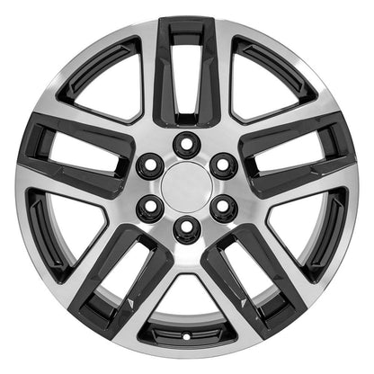20" Replica Wheel CV63 Fits Chevrolet Silverado 1500 20x9 Gunmetal Machined Wheel