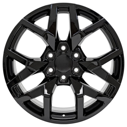 20" Replica Wheel CV66 Fits Chevrolet Suburban 1500 20x9 Gloss Black Wheel