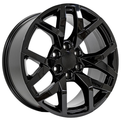 20" Replica Wheel CV66 Fits Chevrolet Suburban 1500 20x9 Gloss Black Wheel