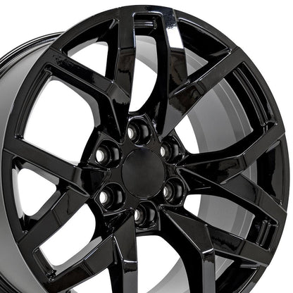 20" Replica Wheel CV66 Fits Chevrolet Suburban 1500 20x9 Gloss Black Wheel