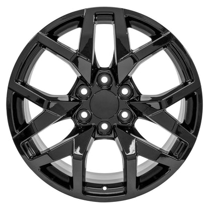 22" Replica Wheel CV66 Fits Chevrolet Suburban 1500 22x9 Gloss Black Wheel