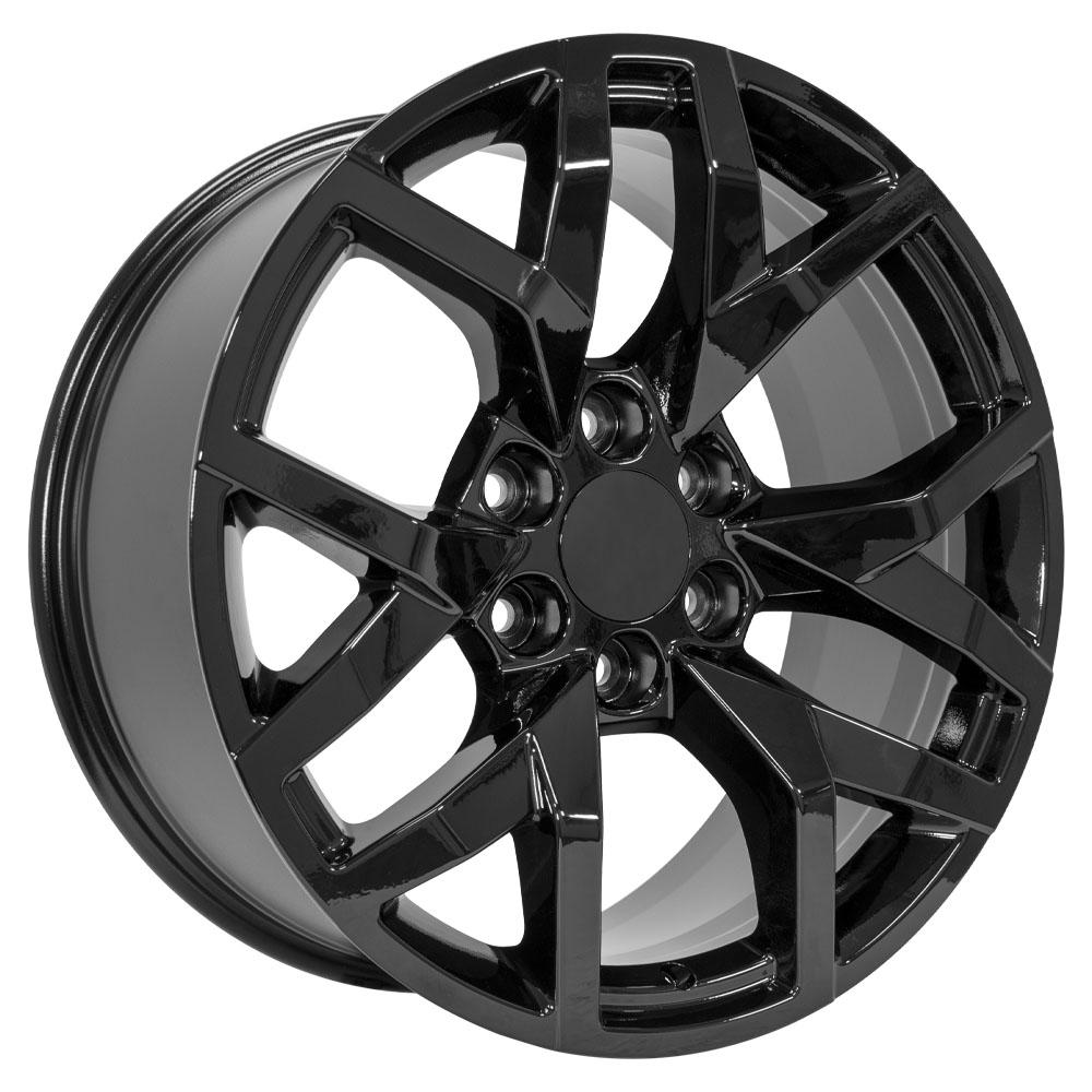 22" Replica Wheel CV66 Fits Chevrolet Suburban 1500 22x9 Gloss Black Wheel