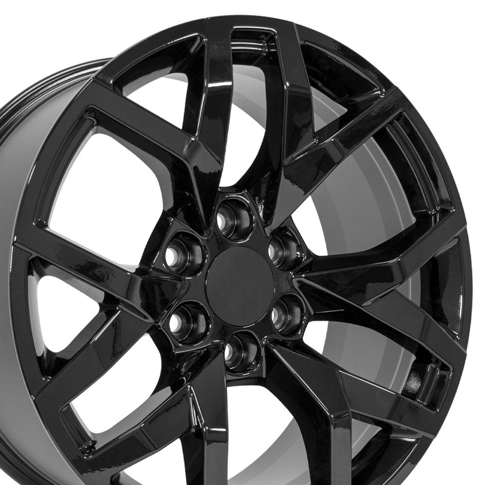 22" Replica Wheel CV66 Fits Chevrolet Suburban 1500 22x9 Gloss Black Wheel