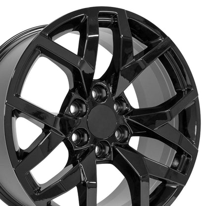22" Replica Wheel CV66 Fits Chevrolet Suburban 1500 22x9 Gloss Black Wheel