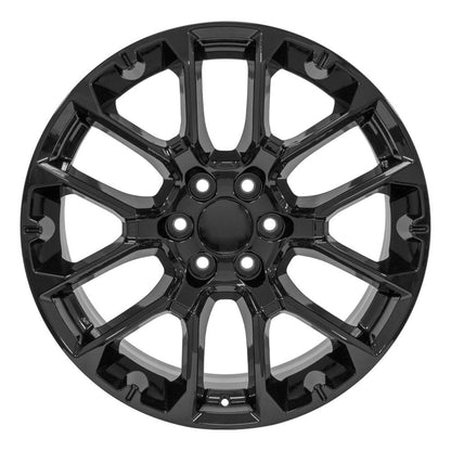 22" Replica Wheel CV67 Fits Chevrolet Suburban 1500 22x9 Gloss Black Wheel