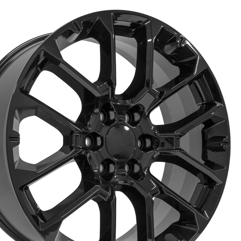 22" Replica Wheel CV67 Fits Chevrolet Suburban 1500 22x9 Gloss Black Wheel