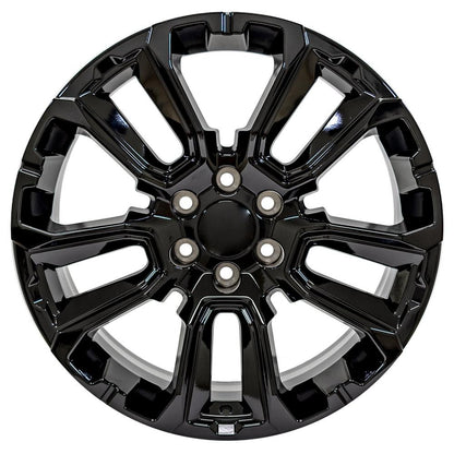 22" Replica Wheel CV68 Fits Chevrolet Suburban 1500 22x9 Gloss Black Wheel