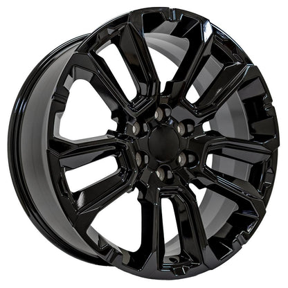 22" Replica Wheel CV68 Fits Chevrolet Suburban 1500 22x9 Gloss Black Wheel