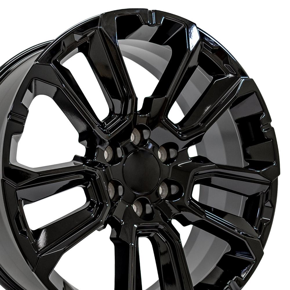 22" Replica Wheel CV68 Fits Chevrolet Suburban 1500 22x9 Gloss Black Wheel