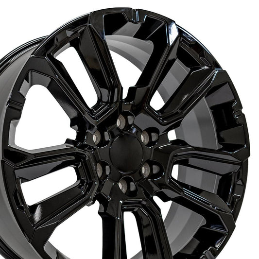 22" Replica Wheel CV68 Fits Chevrolet Suburban 1500 22x9 Gloss Black Wheel