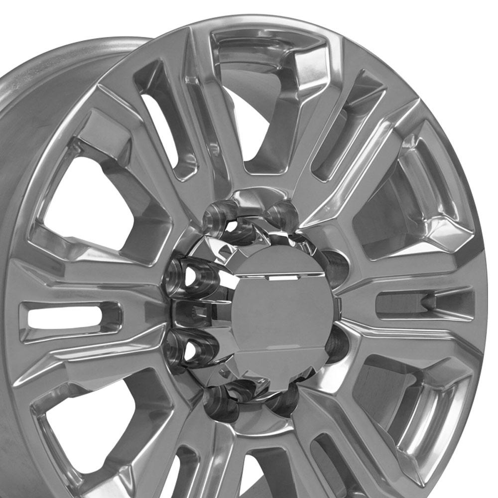 20" Replica Wheel CV70A Fits GMC Sierra 2500 3500 HD Denali 20x8.5 Polished Wheel