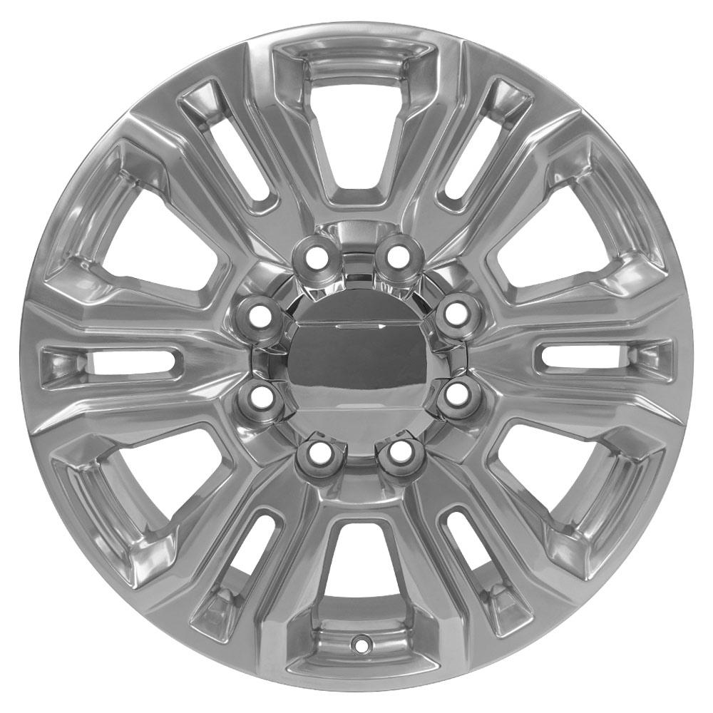 20" Replica Wheel CV70B Fits GMC Sierra 2500 3500 HD Denali 20x8.5 Polished Wheel