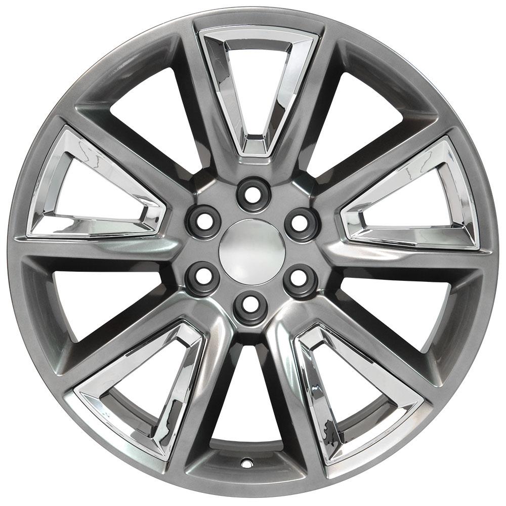 22" Replica Wheel CV73B Fits Chevrolet Tahoe 22x9 Hyper w/Chrome Wheel