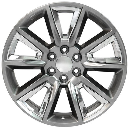 22" Replica Wheel CV73B Fits Chevrolet Tahoe 22x9 Hyper w/Chrome Wheel