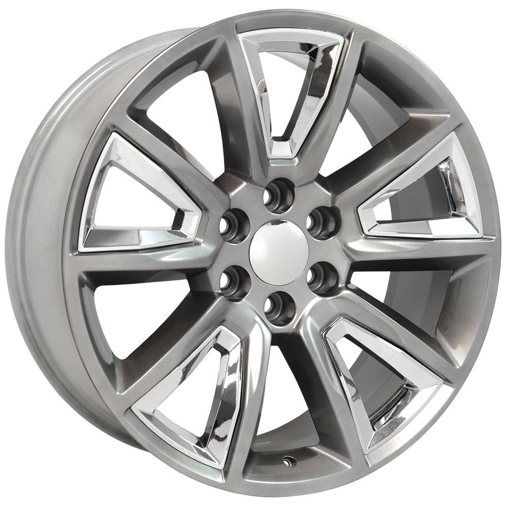 22" Replica Wheel CV73B Fits Chevrolet Tahoe 22x9 Hyper w/Chrome Wheel