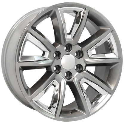 22" Replica Wheel CV73B Fits Chevrolet Tahoe 22x9 Hyper w/Chrome Wheel