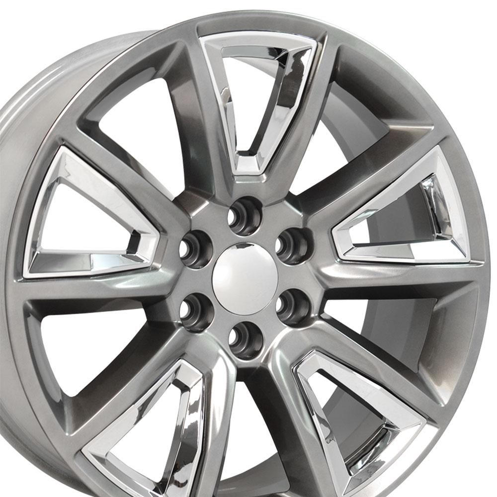 22" Replica Wheel CV73B Fits Chevrolet Tahoe 22x9 Hyper w/Chrome Wheel