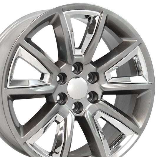 22" Replica Wheel CV73B Fits Chevrolet Tahoe 22x9 Hyper w/Chrome Wheel