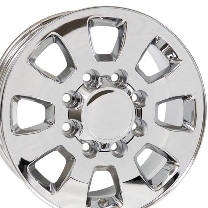 18" Replica Wheel CV75B Fits GMC Sierra 18x8 Chrome Wheel