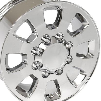 18" Replica Wheel CV75B Fits GMC Sierra 18x8 Chrome Wheel