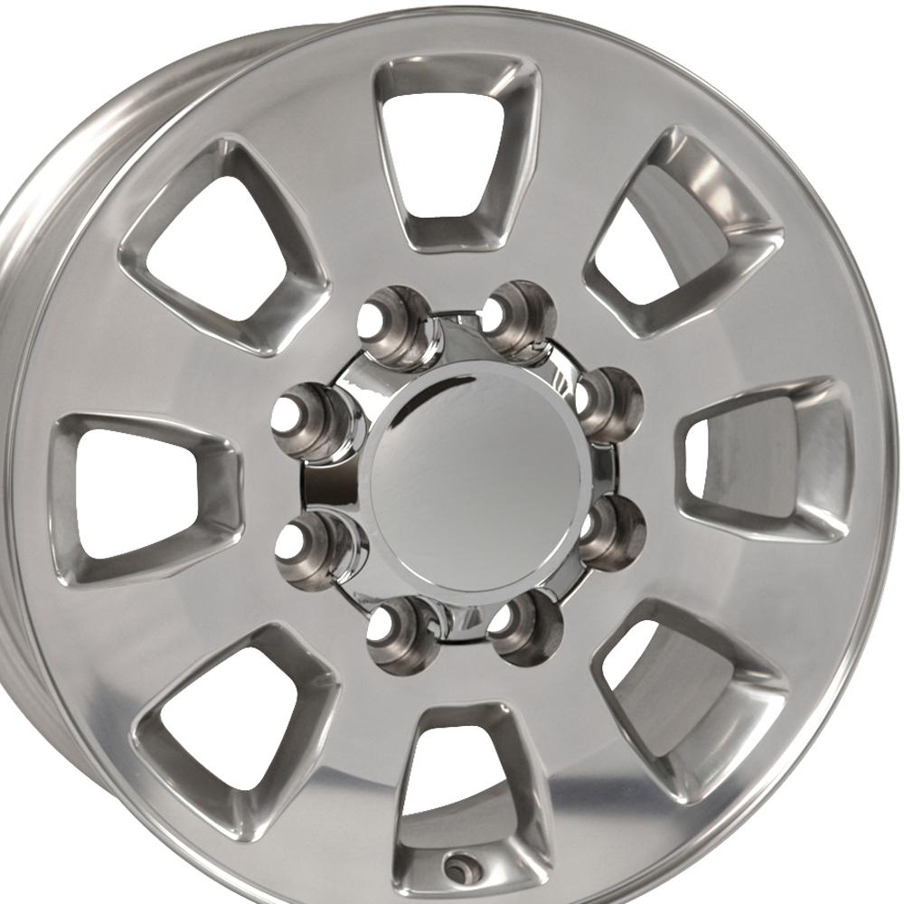 18" Replica Wheel CV75B Fits GMC Sierra 18x8 Polished Wheel
