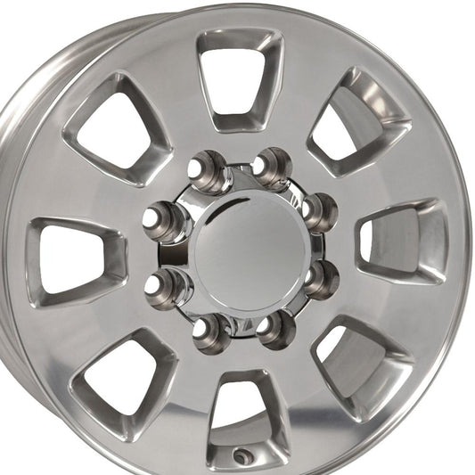 18" Replica Wheel CV75B Fits GMC Sierra 18x8 Polished Wheel