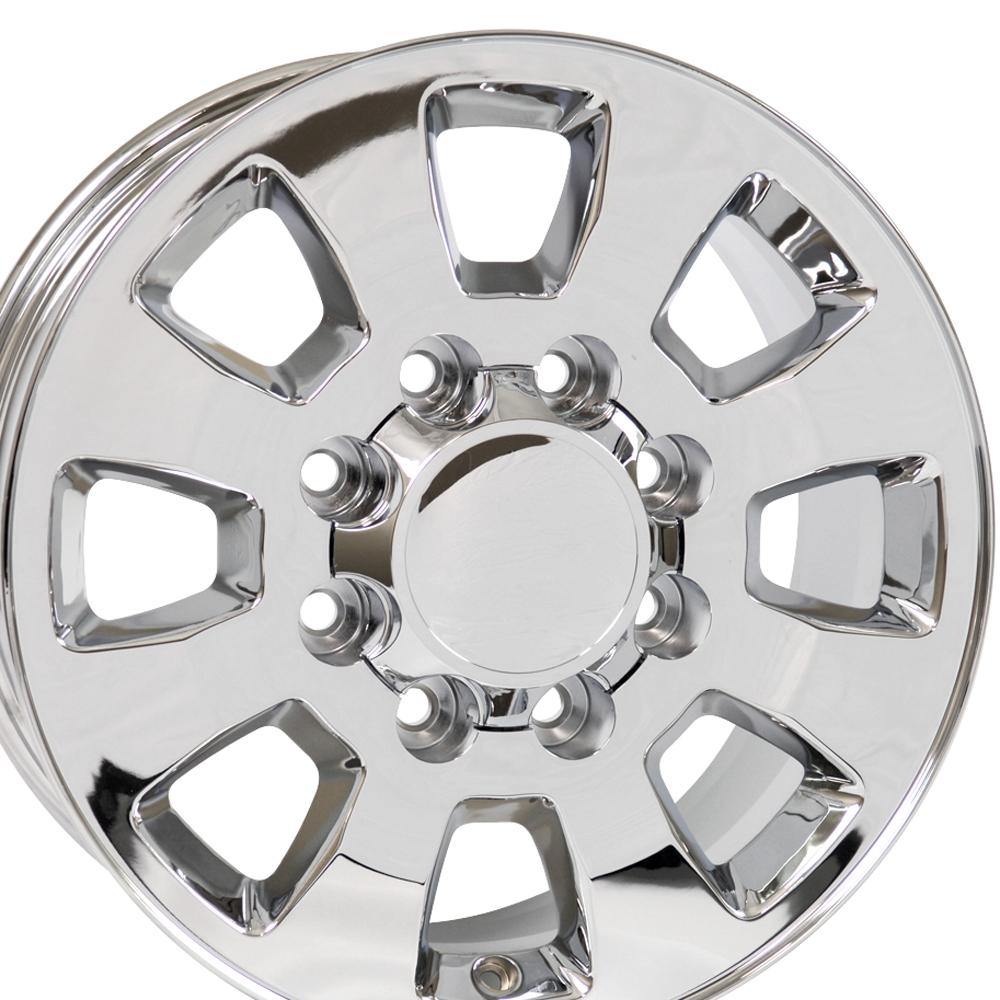 18" Replica Wheel CV75A Fits GMC Sierra 18x8 Chrome Wheel
