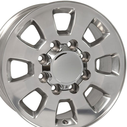 18" Replica Wheel CV75A Fits GMC Sierra 18x8 Polished Wheel