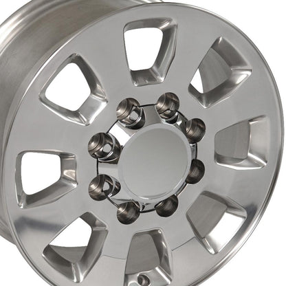 18" Replica Wheel CV75A Fits GMC Sierra 18x8 Polished Wheel