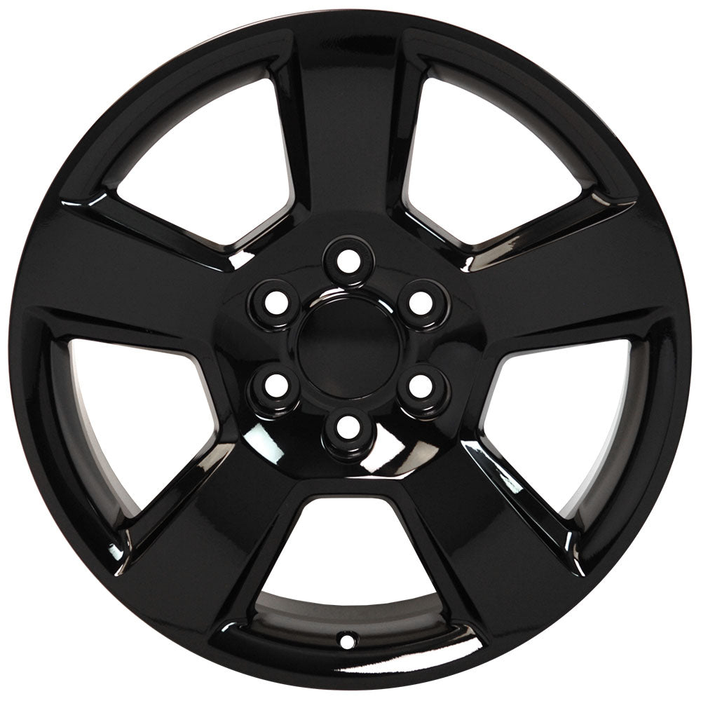 20" Replica Wheel CV76 Fits Chevrolet Tahoe 20x9 Black Wheel