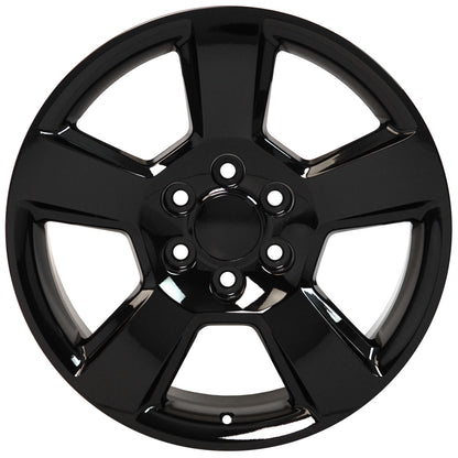 20" Replica Wheel CV76 Fits Chevrolet Tahoe 20x9 Black Wheel